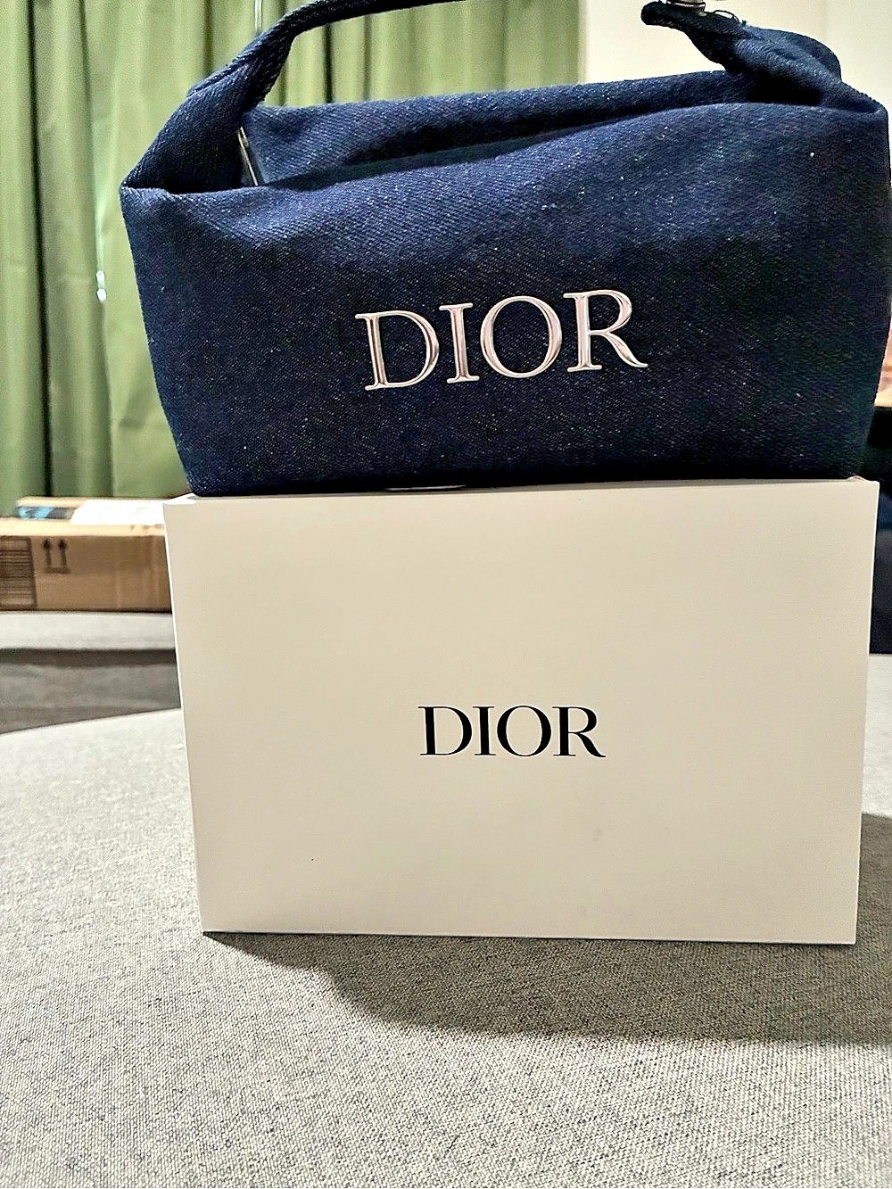 Dior Beauty Denim Cosmetic Pouch in Blue